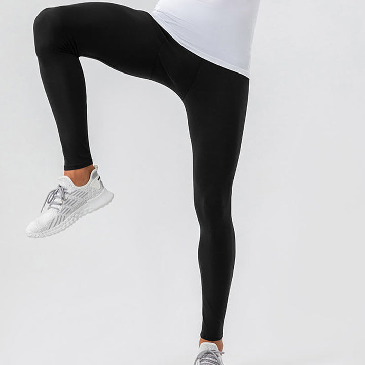 Buddha Stones Pantaloni sportivi da uomo elastici traspiranti a vita alta semplici - image 5