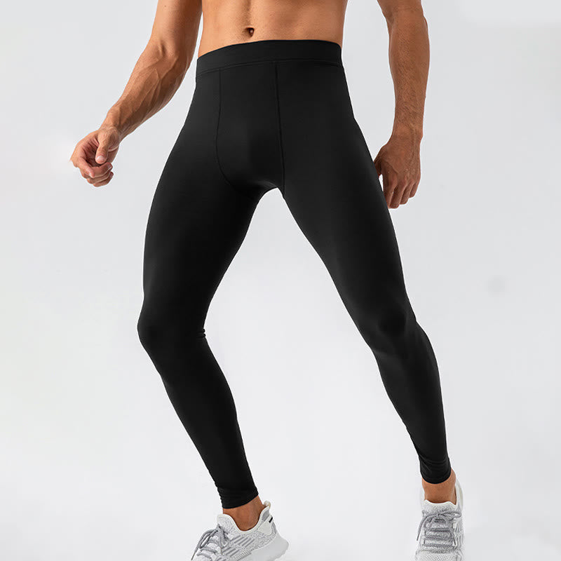 Buddha Stones Pantaloni sportivi da uomo elastici traspiranti a vita alta semplici - image 1