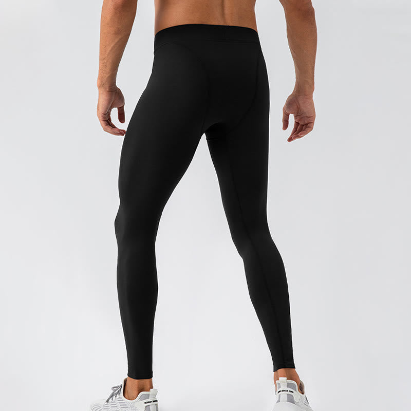 Buddha Stones Pantaloni sportivi da uomo elastici traspiranti a vita alta semplici - image 3