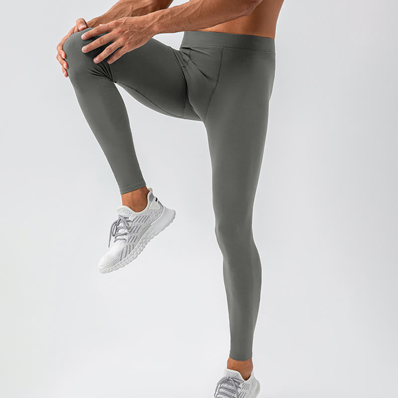 Buddha Stones Pantaloni sportivi da uomo elastici traspiranti a vita alta semplici - image 12