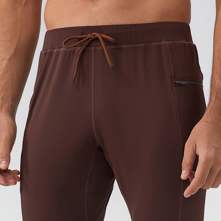 Pantaloni da uomo Buddha Stones a vita alta, traspiranti, ad asciugatura rapida, con tasca con cerniera