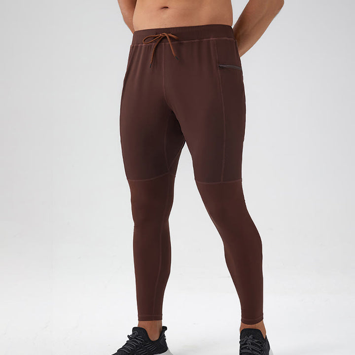 Pantaloni da uomo Buddha Stones a vita alta, traspiranti, ad asciugatura rapida, con tasca con cerniera