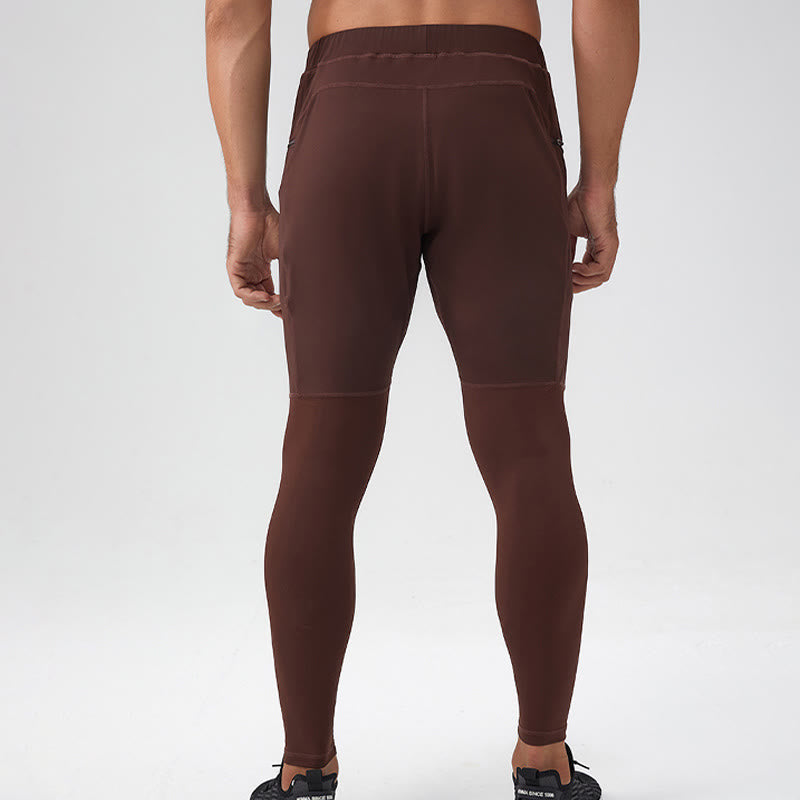 Pantaloni da uomo Buddha Stones a vita alta, traspiranti, ad asciugatura rapida, con tasca con cerniera