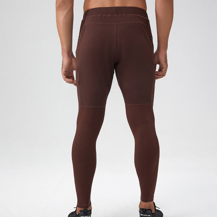 Pantaloni da uomo Buddha Stones a vita alta, traspiranti, ad asciugatura rapida, con tasca con cerniera