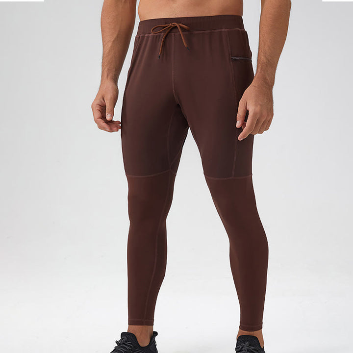 Pantaloni da uomo Buddha Stones a vita alta, traspiranti, ad asciugatura rapida, con tasca con cerniera
