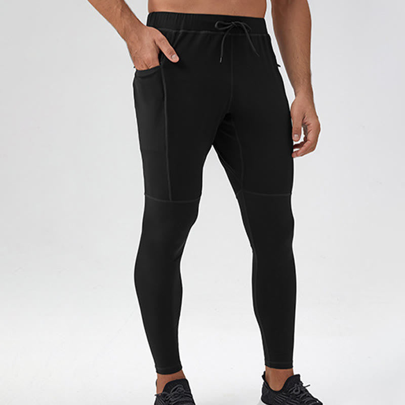 Pantaloni da uomo Buddha Stones a vita alta, traspiranti, ad asciugatura rapida, con tasca con cerniera - image 24