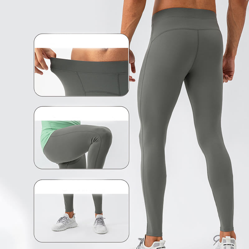 Pantaloni da uomo sportivi da palestra traspiranti ad asciugatura rapida elastici a vita alta Buddha Stones - image 4