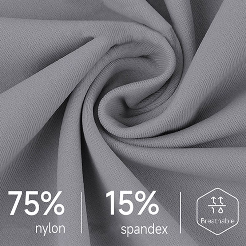 Pantaloni sportivi da uomo elastici e traspiranti con vita alta, tinta unita, Buddha Stones, con tasca posteriore con cerniera - image 5