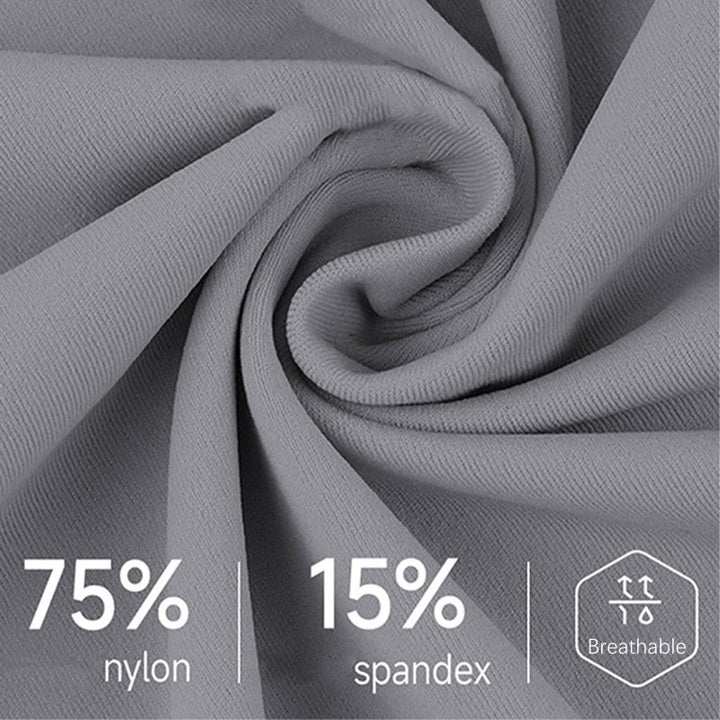 Pantaloni sportivi da uomo elastici e traspiranti con vita alta, tinta unita, Buddha Stones, con tasca posteriore con cerniera - image 5