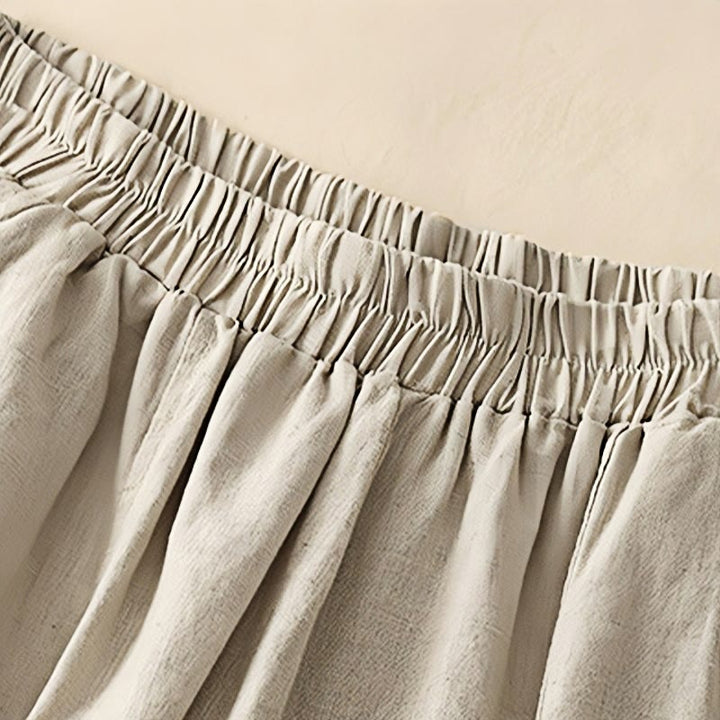 Pantaloni harem da donna in cotone con tasche, lunghezza 7-8, in tessuto patchwork con ricamo casual Buddha Stones - image 14