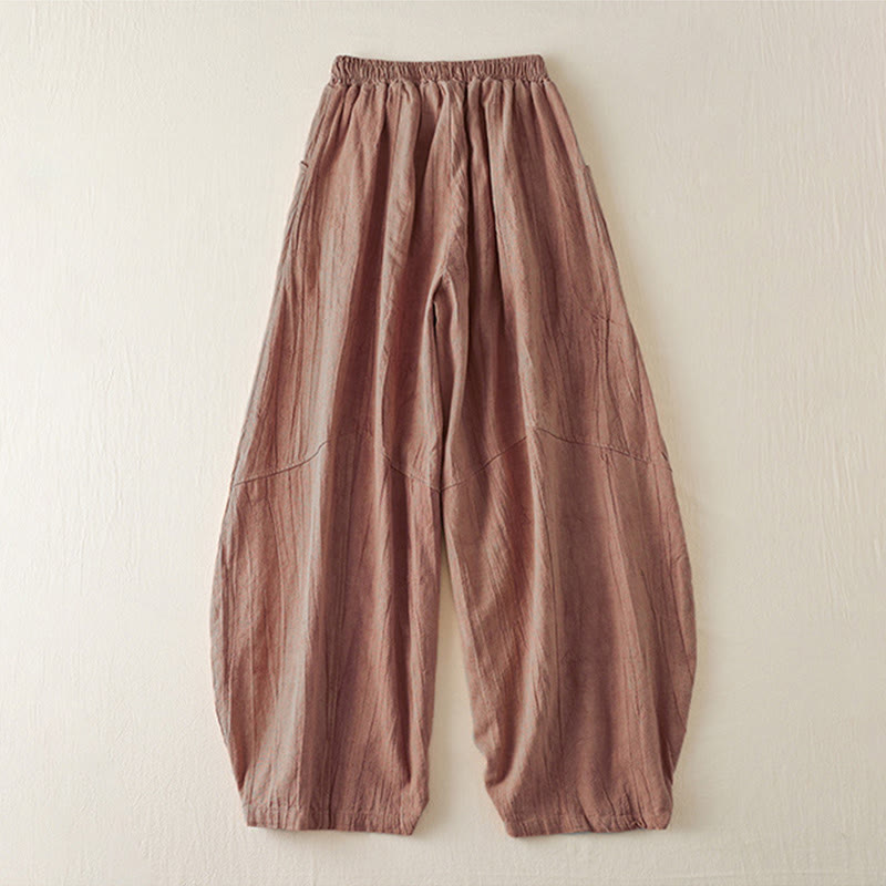 Pantaloni harem da donna in cotone con tasche, larghi e dritti, lunghezza 7-8, modello Buddha Stones - image 1