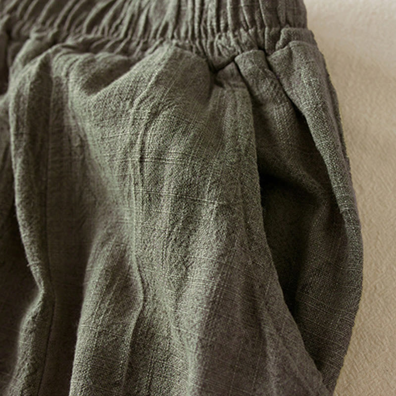 Pantaloni harem da donna in cotone con tasche, larghi e dritti, lunghezza 7-8, modello Buddha Stones - image 15