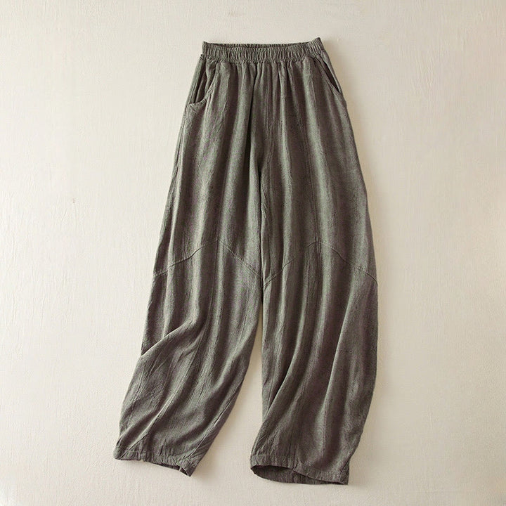 Pantaloni harem da donna in cotone con tasche, larghi e dritti, lunghezza 7-8, modello Buddha Stones - Grigio ardesia - US8-10, UK/AU12-14, EU40-42 (2XL) - image 7