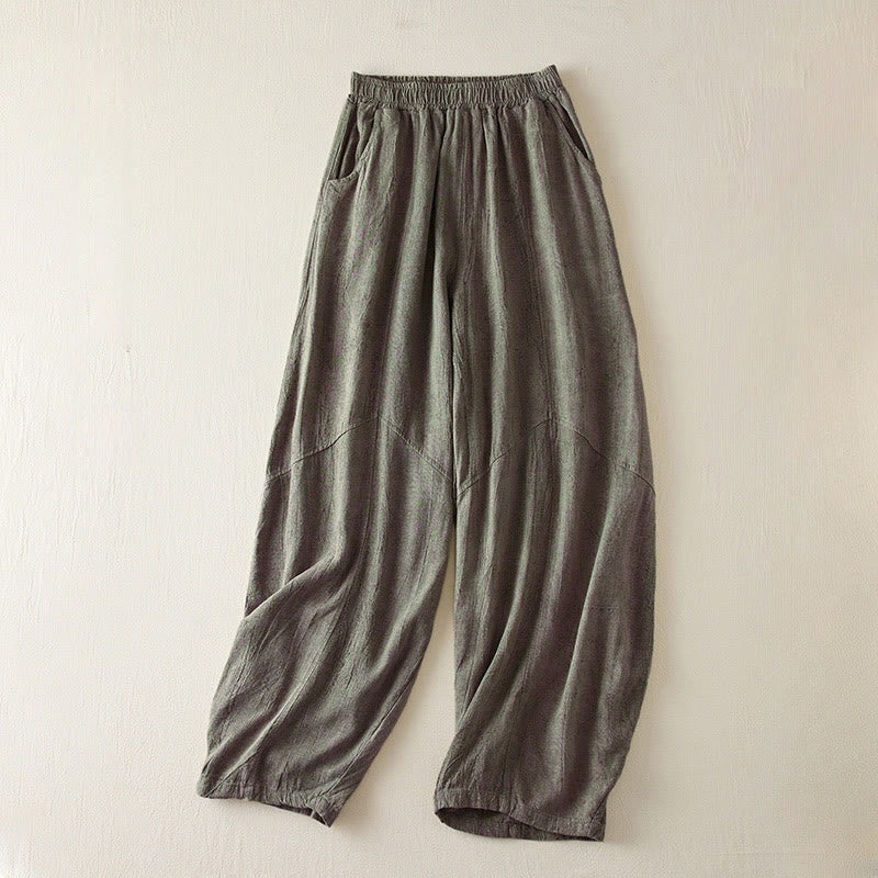 Pantaloni harem da donna in cotone con tasche, larghi e dritti, lunghezza 7-8, modello Buddha Stones - Grigio ardesia - US8-10, UK/AU12-14, EU40-42 (2XL) - image 7
