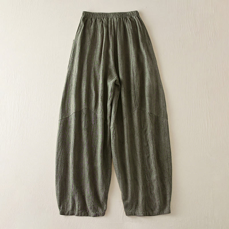 Pantaloni harem da donna in cotone con tasche, larghi e dritti, lunghezza 7-8, modello Buddha Stones - image 10