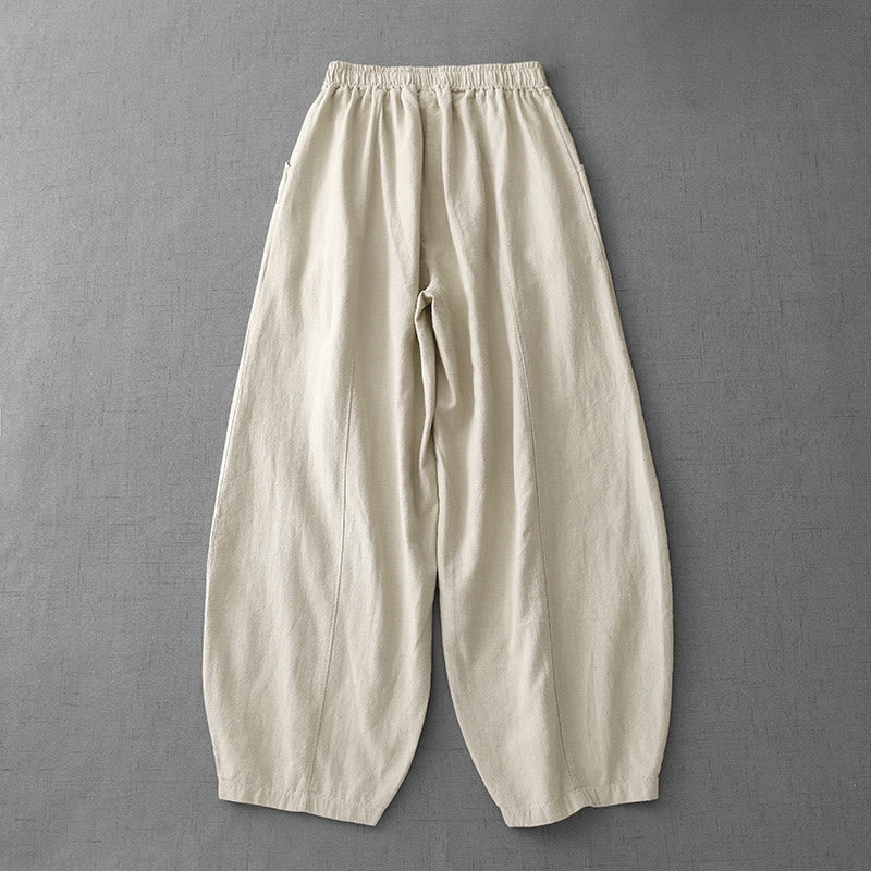 Pantaloni harem da donna casual con tasche, modello Buddha Stones, lunghezza 7-8. - image 1