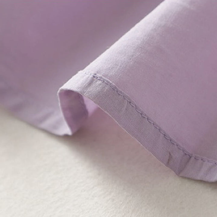 Camicia da donna in cotone e lino con maniche corte, modello Buddha Stones, casual, tinta unita, con bottoni a rana - image 11