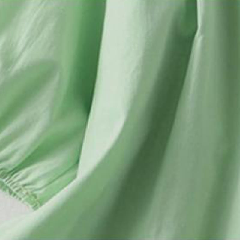 Camicia da donna in cotone e lino con maniche corte, modello Buddha Stones, casual, tinta unita, con bottoni a rana - image 17