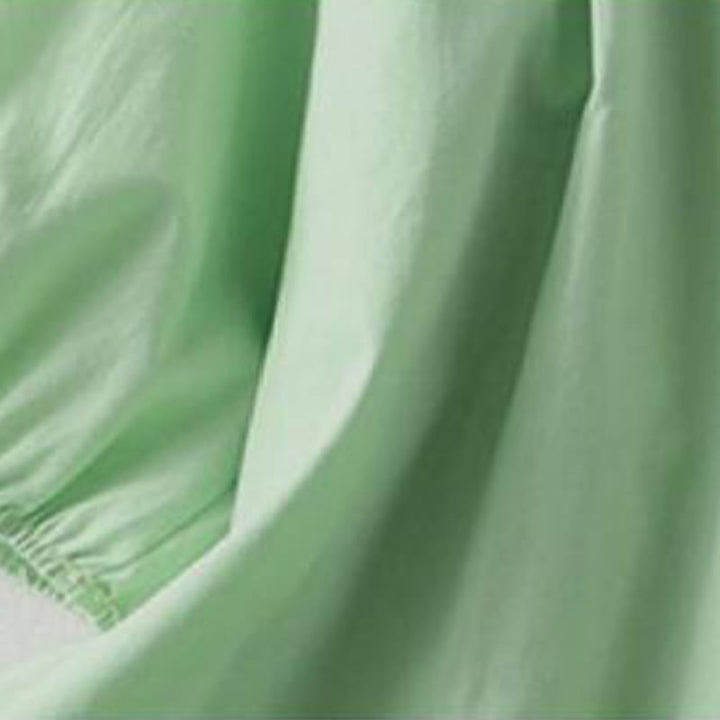 Camicia da donna in cotone e lino con maniche corte, modello Buddha Stones, casual, tinta unita, con bottoni a rana - image 17