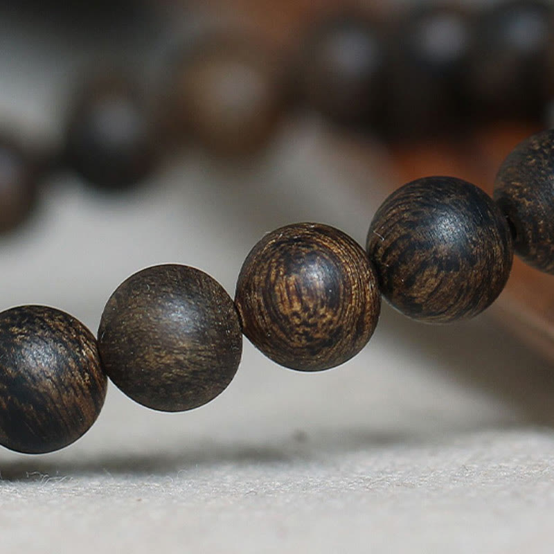 Bracciale con Buddha Stones raro Brunei nero Qinan Agarwood Peace Strength