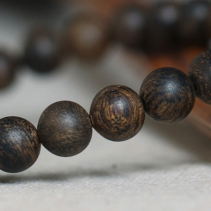 Bracciale con Buddha Stones raro Brunei nero Qinan Agarwood Peace Strength
