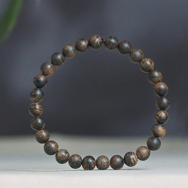 Bracciale con Buddha Stones raro Brunei nero Qinan Agarwood Peace Strength