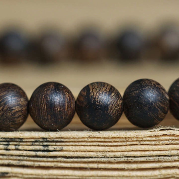Bracciale con Buddha Stones raro Brunei nero Qinan Agarwood Peace Strength