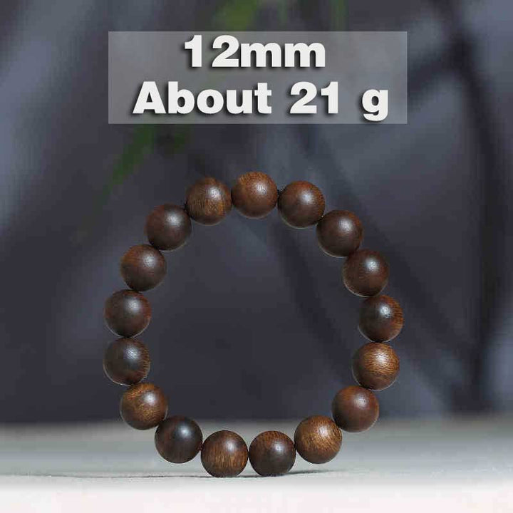 Buddha Stones Cambogia Qinan Agarwood Braccialetto di equilibrio dell'acqua che affonda a nove punti