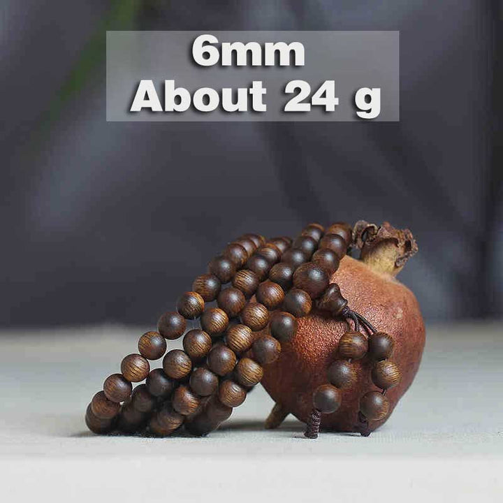 Buddha Stones Cambogia Qinan Agarwood Braccialetto di equilibrio dell'acqua che affonda a nove punti
