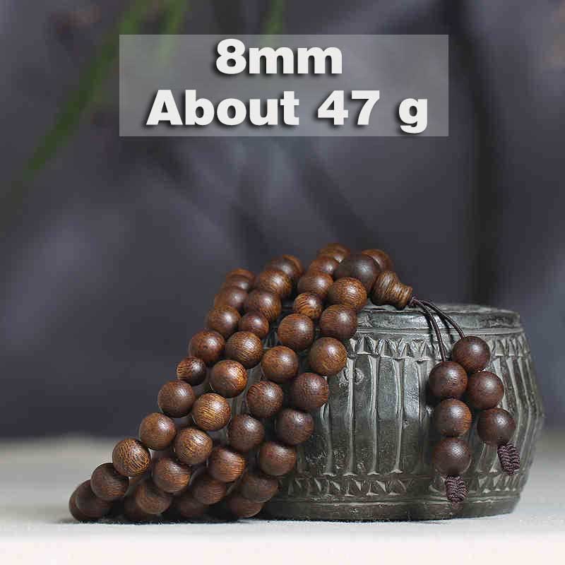 Buddha Stones Cambogia Qinan Agarwood Braccialetto di equilibrio dell'acqua che affonda a nove punti