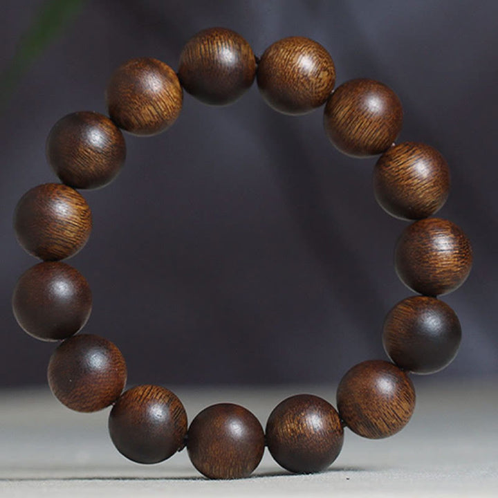Buddha Stones Cambogia Qinan Agarwood Braccialetto di equilibrio dell'acqua che affonda a nove punti