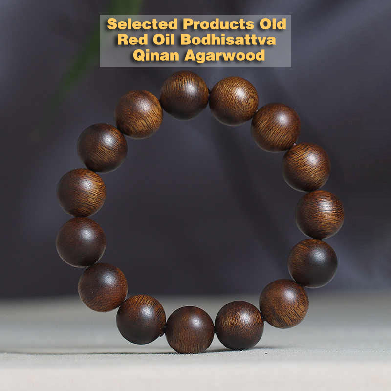 Buddha Stones Cambogia Qinan Agarwood Braccialetto di equilibrio dell'acqua che affonda a nove punti