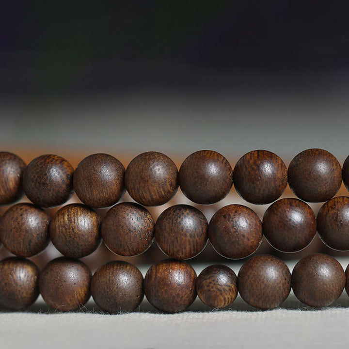 Buddha Stones Cambogia Qinan Agarwood Braccialetto di equilibrio dell'acqua che affonda a nove punti