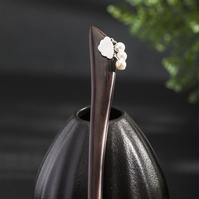 Buddha Stones 925 Fermaglio per capelli in argento sterling con nuvola d'ebano - image 4