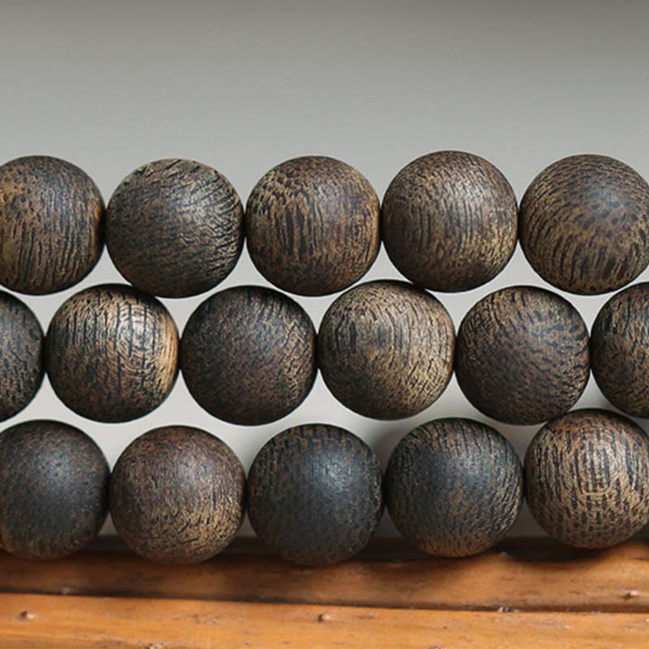 Buddha Stones Nha Trang 108 perline Mala 8 mm braccialetto della pace bianco Qinan Vietnam Agarwood