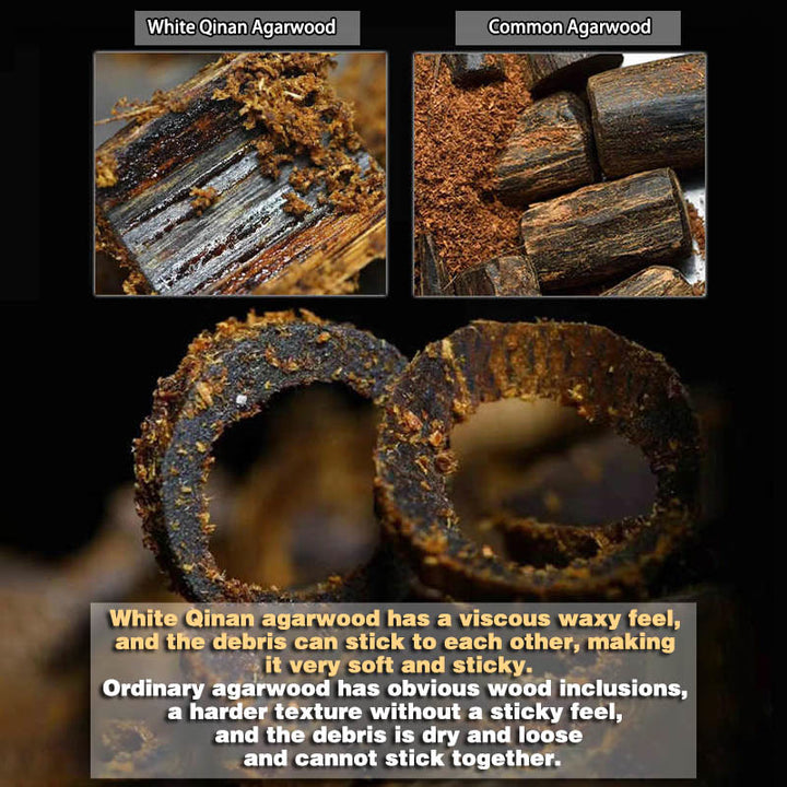 Buddha Stones Nha Trang 108 perline Mala 8 mm braccialetto della pace bianco Qinan Vietnam Agarwood