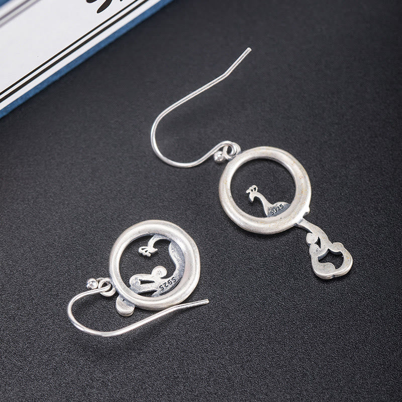 Buddha Stones 925 Sterling Silver Round Asimmetry Peacock Fortune