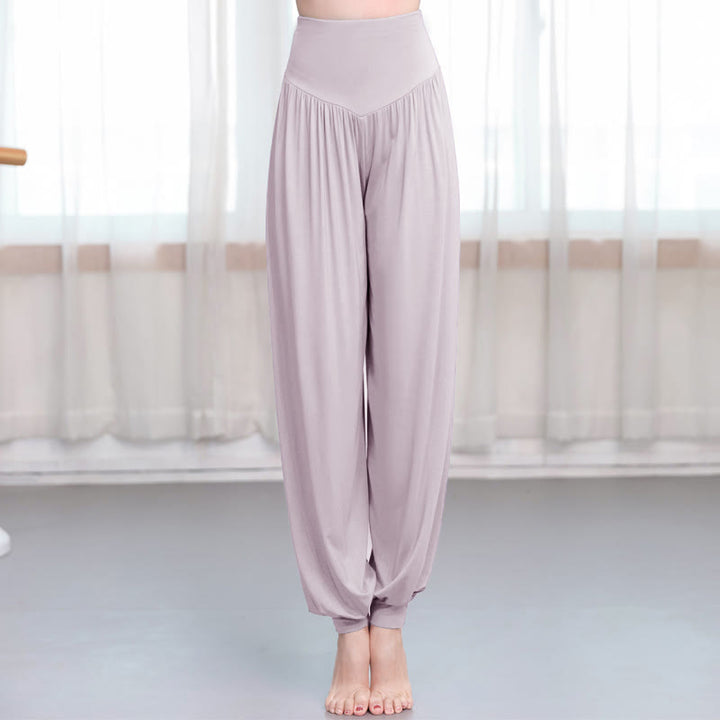 Pantaloni harem da danza yoga in modal tinta unita Buddha Stones - Viola - US14, UK/AU18, EU46 (3XL) - image 11