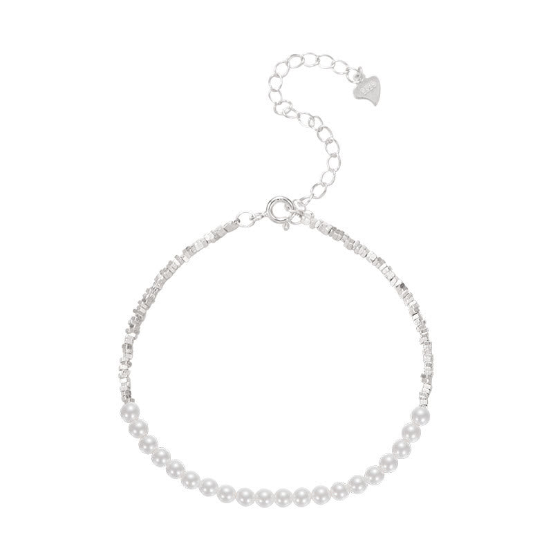 Cavigliera di protezione con perle in argento sterling 925 Buddha Stones