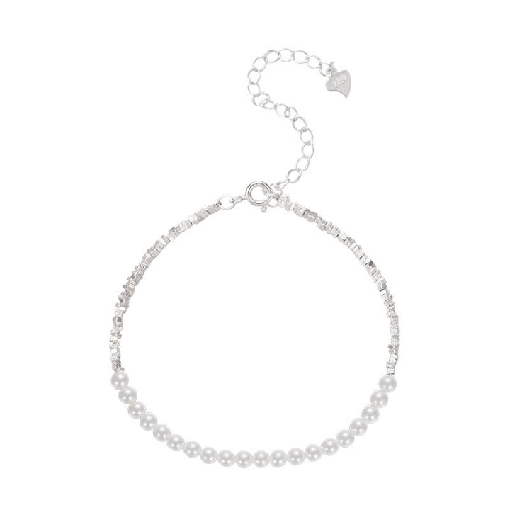 Cavigliera di protezione con perle in argento sterling 925 Buddha Stones