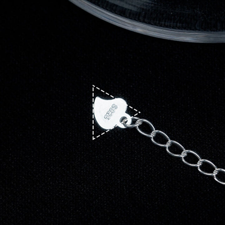 Cavigliera di protezione con perle in argento sterling 925 Buddha Stones