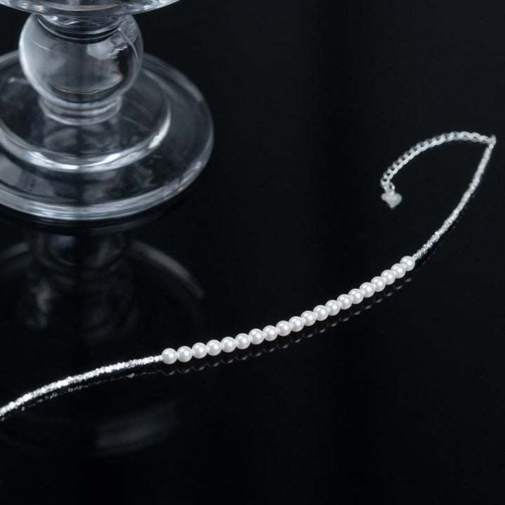 Cavigliera di protezione con perle in argento sterling 925 Buddha Stones
