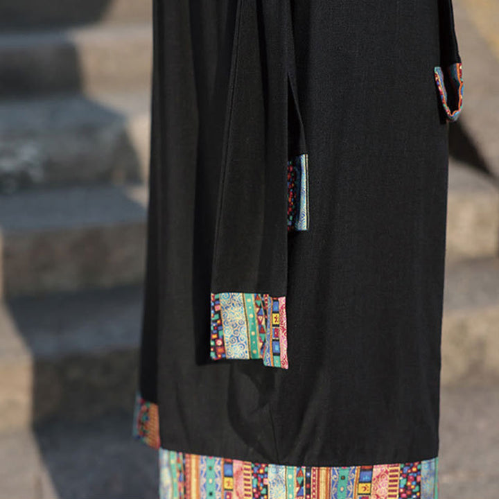 Pantaloni da uomo a gamba larga in cotone con tasche, lunghezza 7-8, Buddha Stones, etnici estivi - image 11