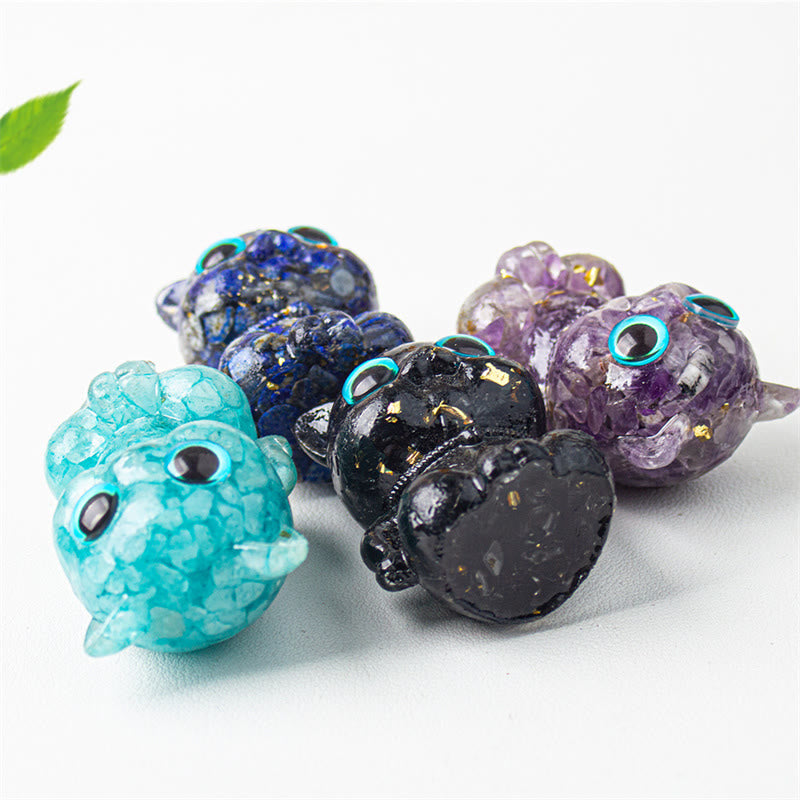 Buddha Stones Gatto carino Lazurite Ametista Ossidiana nera Acquamarina Cristallo Resina Decorazione positiva per la casa - image 15