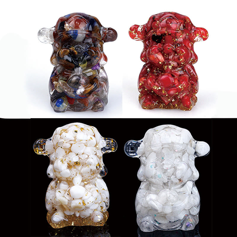 Buddha Stones Dio della ricchezza Ametista Cristallo Resina Energia Fortuna Decorazione della casa - image 32