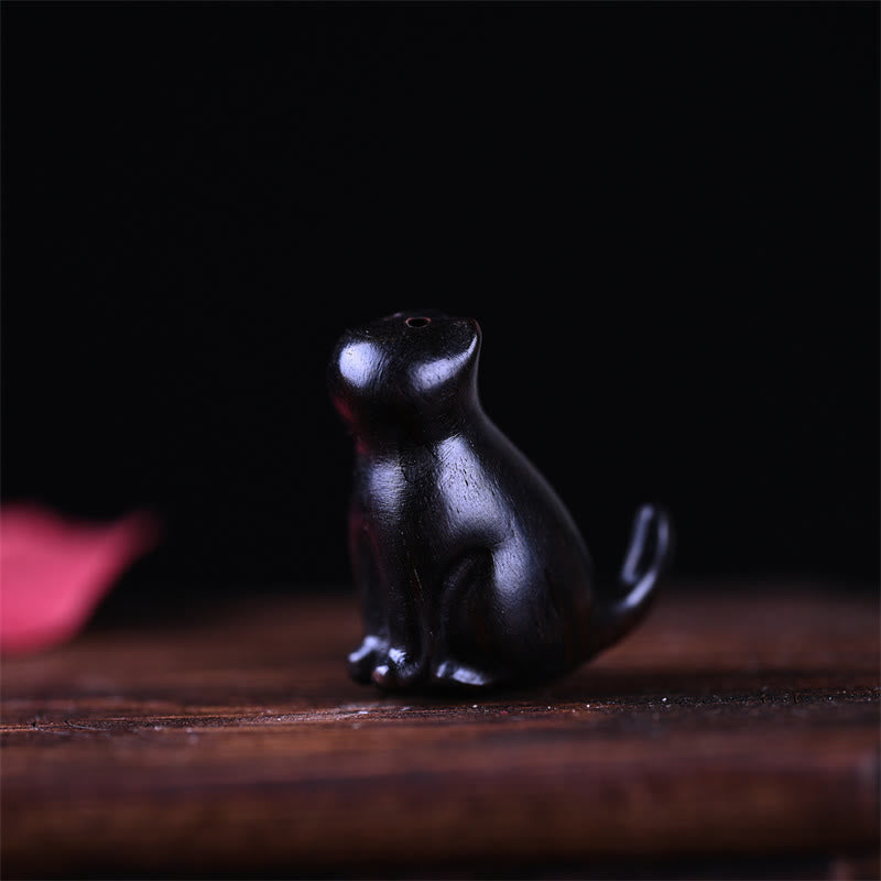 Buddha Stones Piccola foglia Sandalo rosso Legno di ebano Sandalo Sandalo verde Mini gatto fortunato Cervo Telefono lenitivo Decorazione appesa - image 19