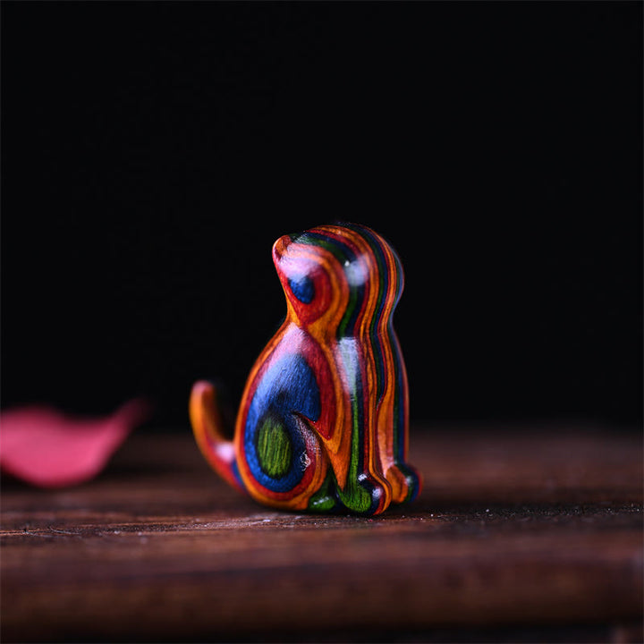 Buddha Stones Piccola foglia Sandalo rosso Legno di ebano Sandalo Sandalo verde Mini gatto fortunato Cervo Telefono lenitivo Decorazione appesa - image 2