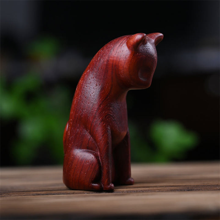 Buddha Stones Piccolo Gatto Topo Sandalo Verde Palissandro Rosso Africano Pace Decorazione per la casa - image 26