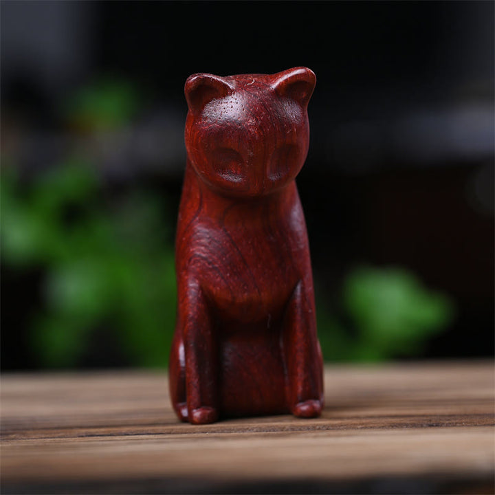 Buddha Stones Piccolo Gatto Topo Sandalo Verde Palissandro Rosso Africano Pace Decorazione per la casa - image 28