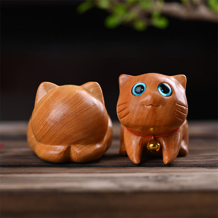 Buddha Stones piccole, carine, sicure di sé, gatto addormentato, sandalo, guarigione, decorazione per la casa - image 9